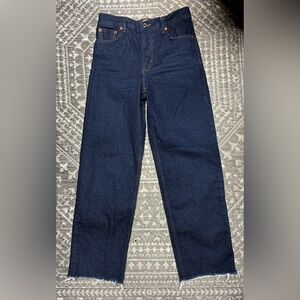 Zara Women's Dark Blue Straight Leg Jeans